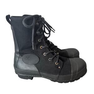 Hunter Boots Women’s Size 9 Black Canvas Commando Hiking Outdoors Gorpcore